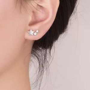 Sterling Silver Star Stud Earrings